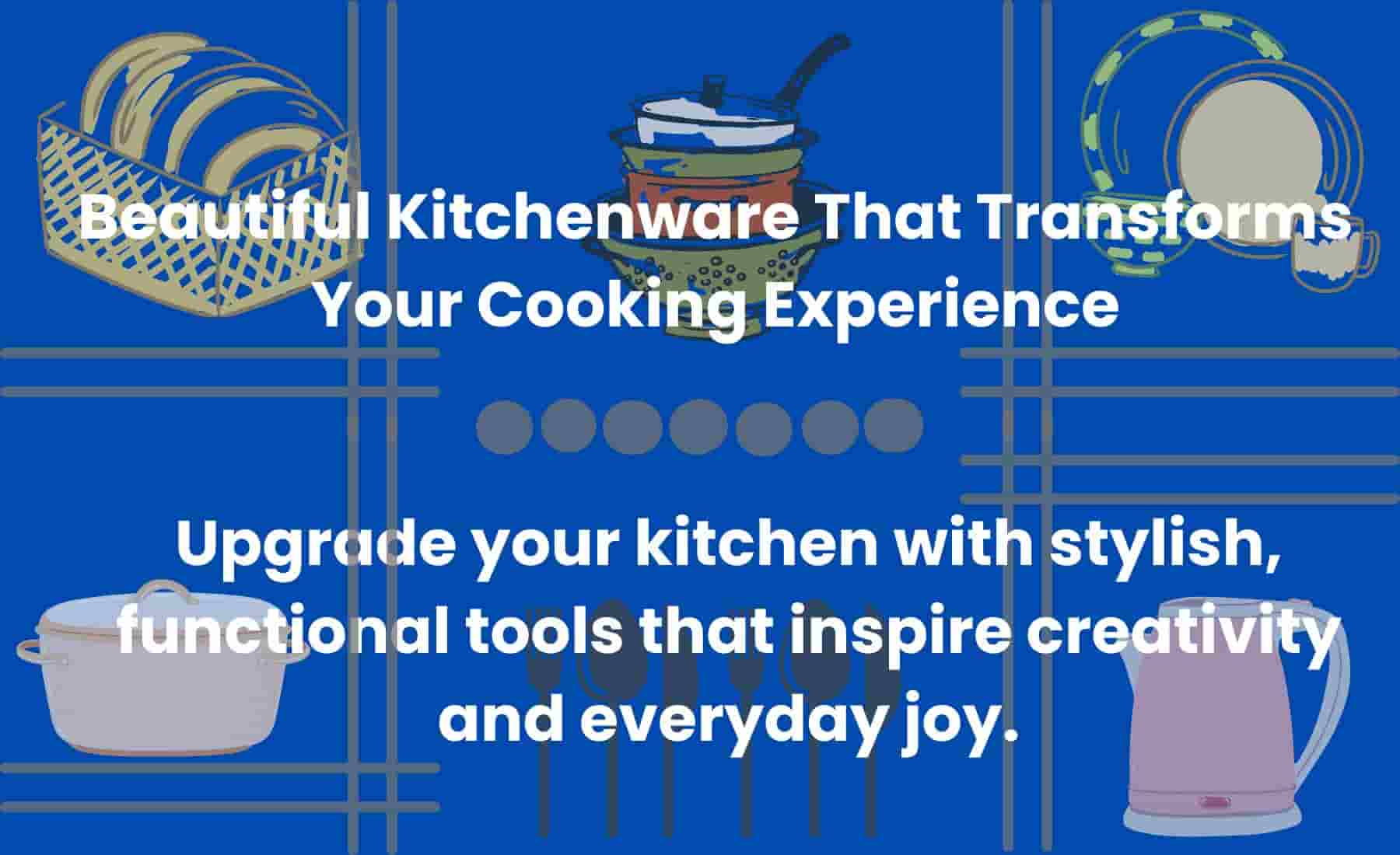 Stylish and beautiful kitchenware set on a modern countertop with natural lighting