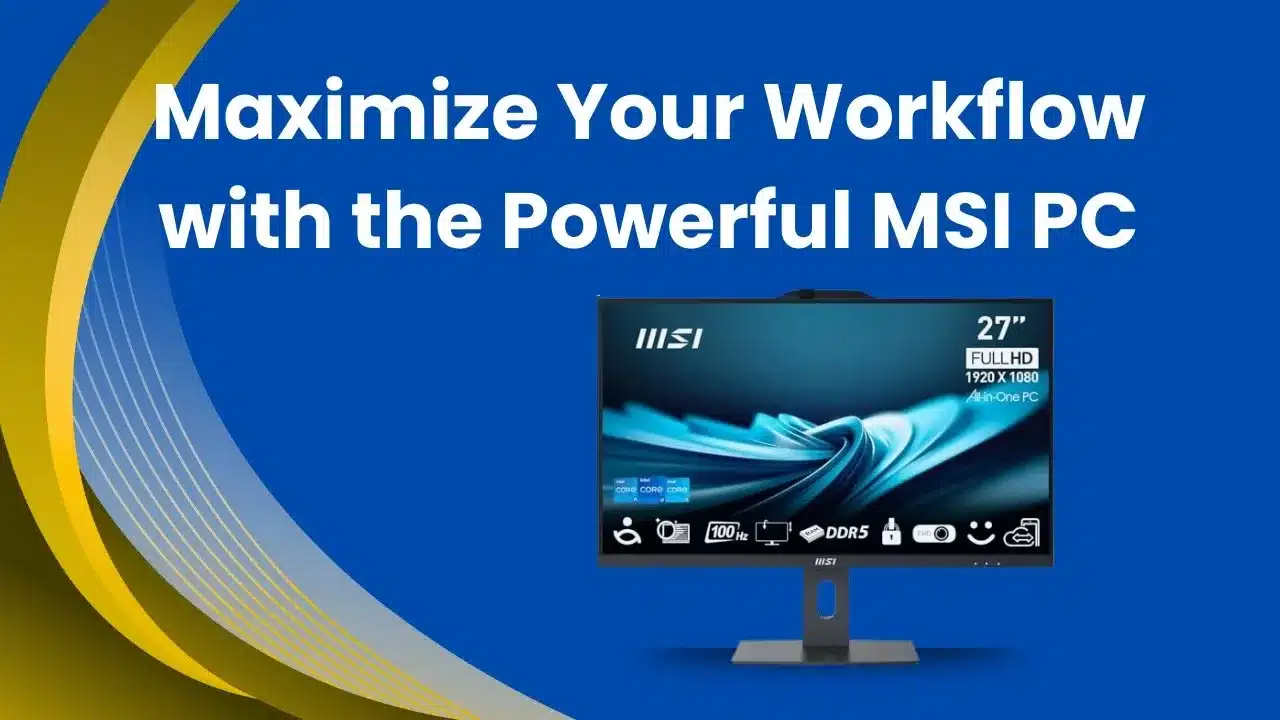 MSI PC on a modern desk with touchscreen display, perfect for remote work setup.