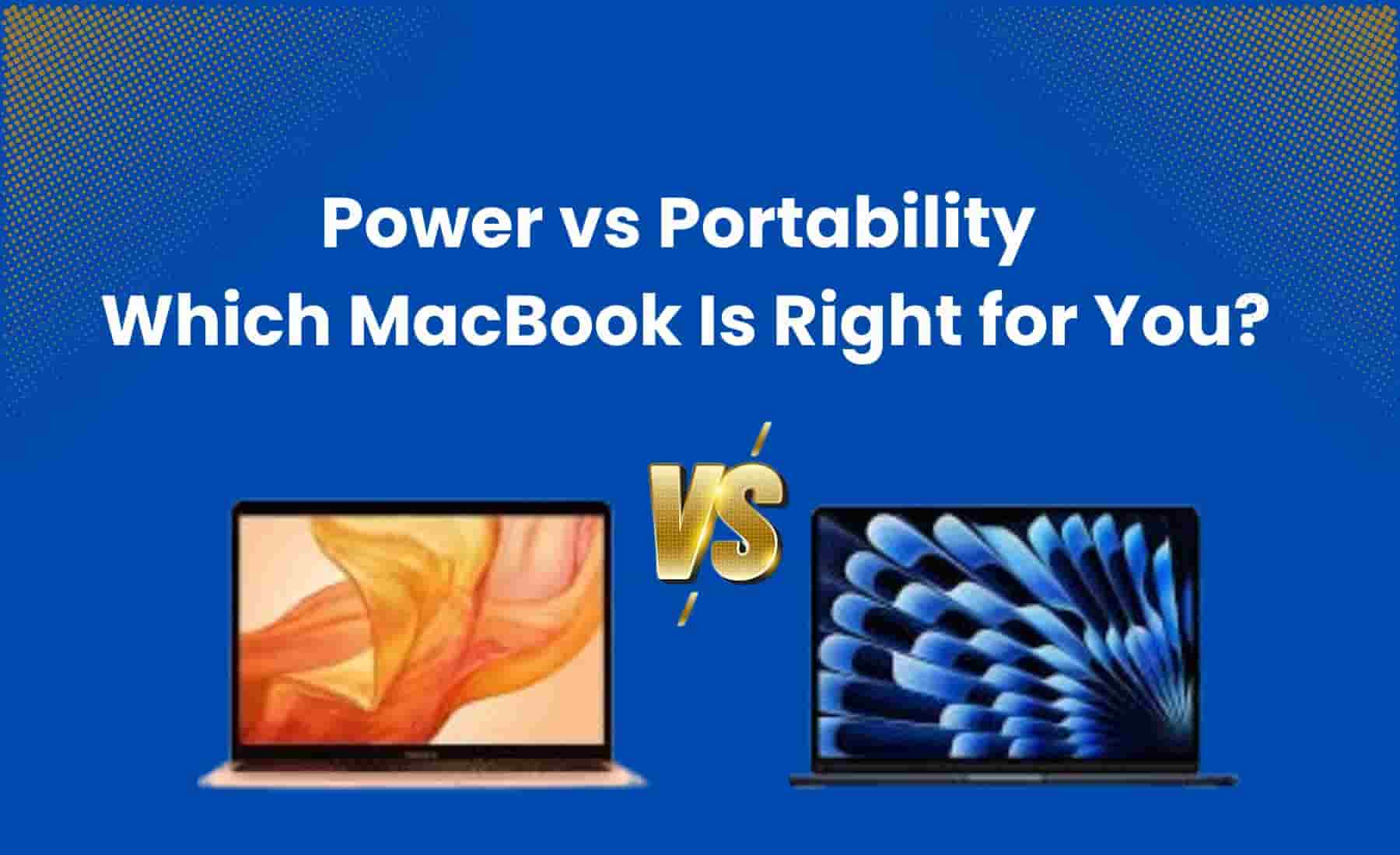MacBook Pro and MacBook Air side by side on a desk comparing design and screen display