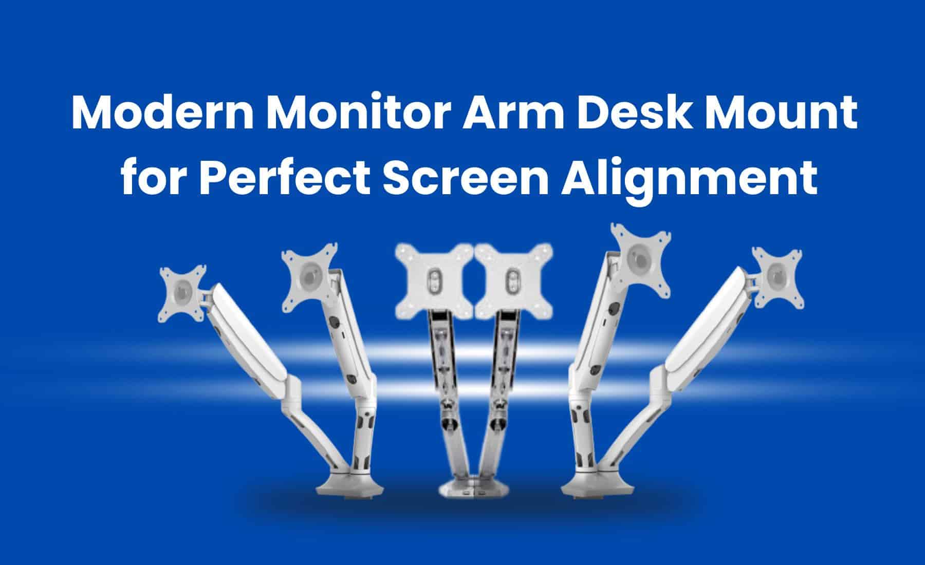 Monitor arm desk mount product with adjustable joints and clamp base.