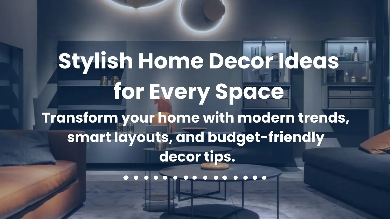 Modern living room showcasing stylish home decor with cozy furniture, warm lighting, and minimalist accents.
