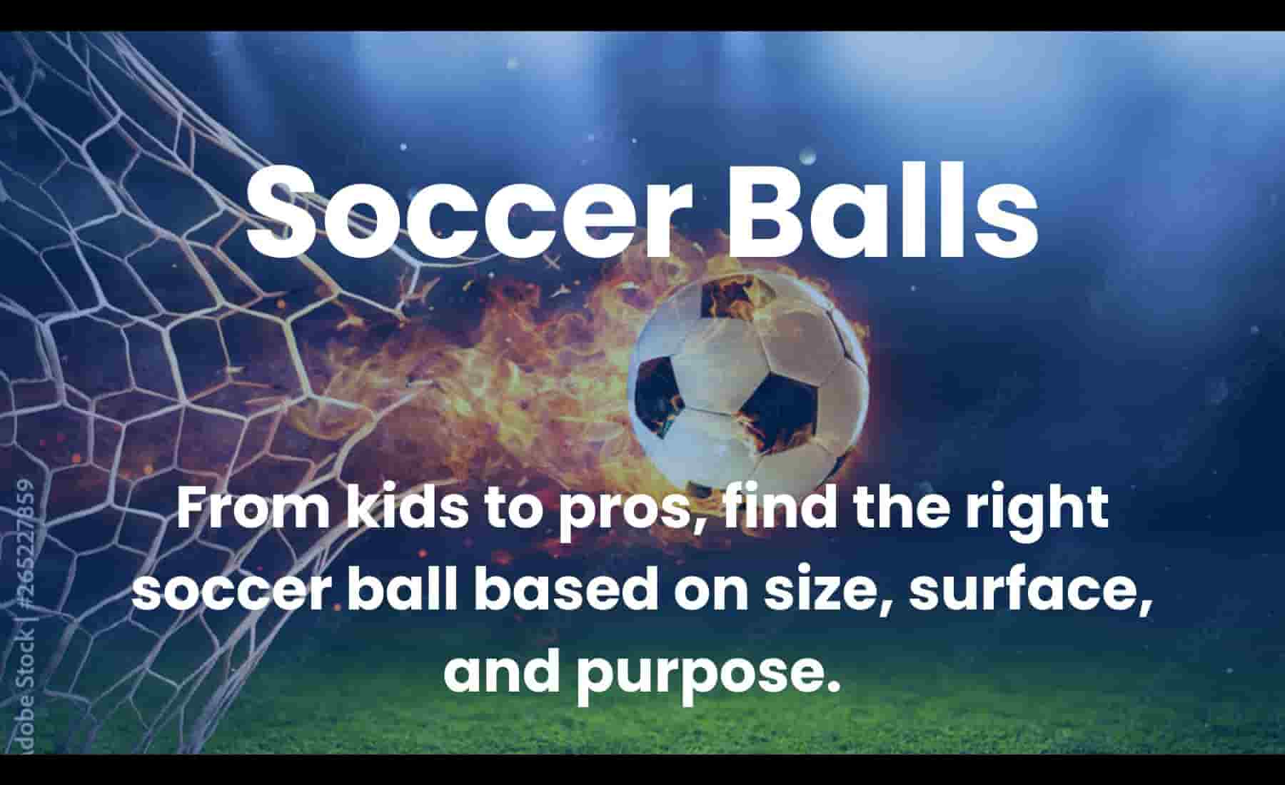 Soccer ball on fire entering the goal net during a night match on a green field.