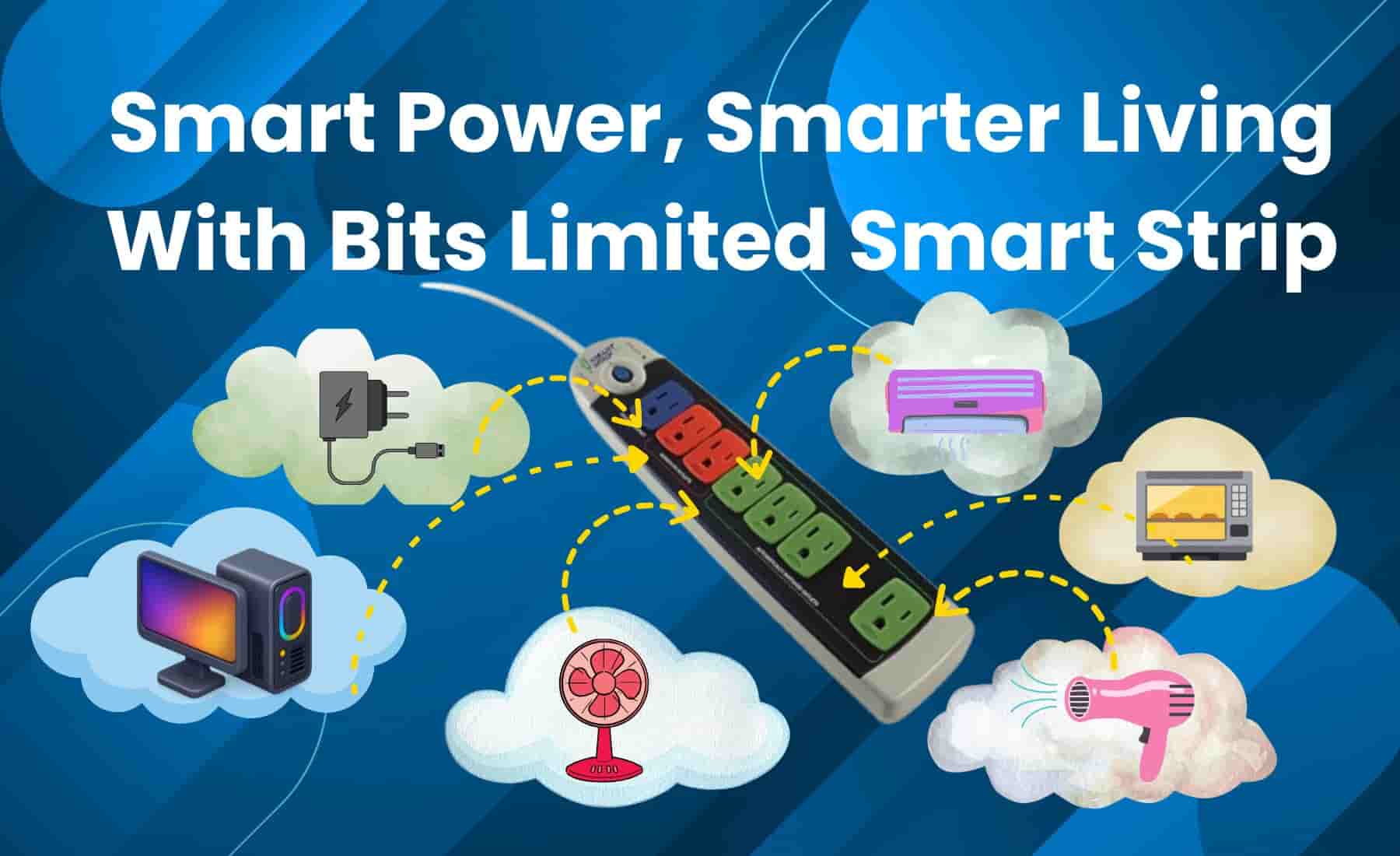 Smart power strip connected to home devices.