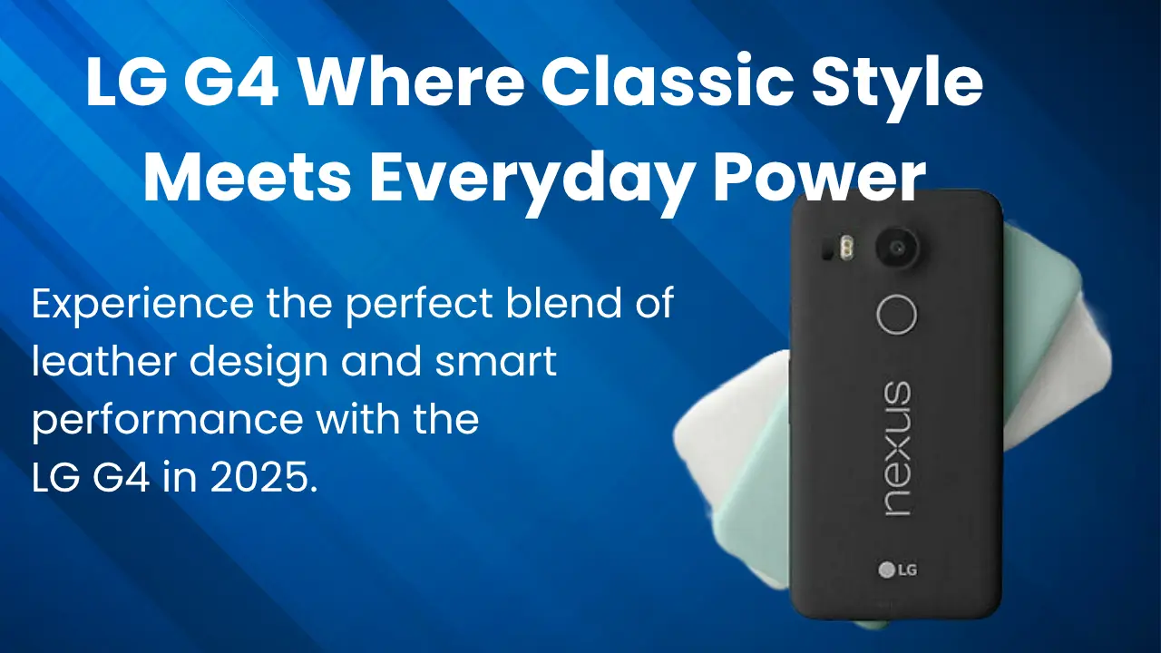 LG G4 Unlocked Smartphone in Brown Leather Finish showcasing its stylish back and sleek design.