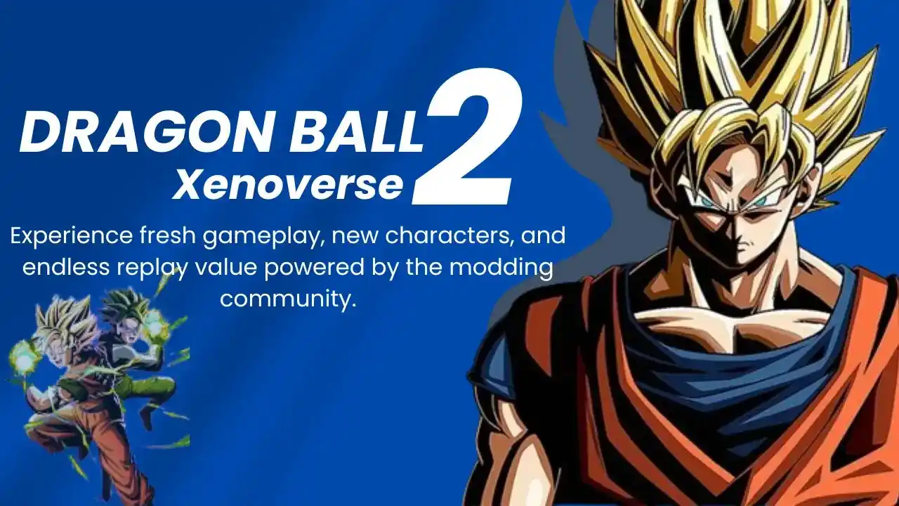 Dragon Ball Xenoverse 2 modded gameplay showcasing new characters and enhanced graphics in Toki Toki City.